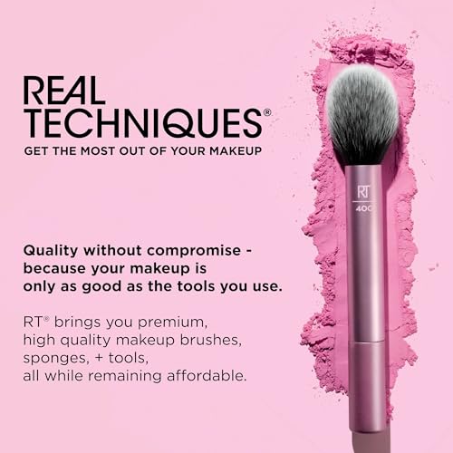 Real Techniques Iconic Blend + Set Makeup Sponge Duo, Makeup Blending Sponges, For Liquid, Cream, & Powder, Cloud Skin, Powder Sponge & Foundation Sponge, Latex-Free, Vegan & Cruelty Free, 2 Count
