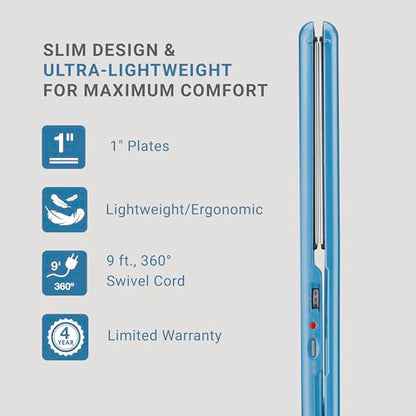 Nano Titanium Ultra-Thin Hair Straightener, Professional Flat Iron For All Hair Types