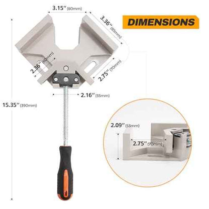 4 Pack Corner Aluminum Alloy Right Angle Clamps With Adjustable Swing Jaw 90 Degree Wood Clamps For Woodworking