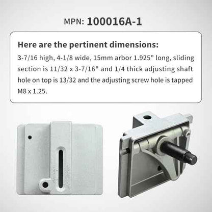 alloy upper wheel hinge & bracket ass Compatible with Jet #100016A-1. for the 14" cast iron saw