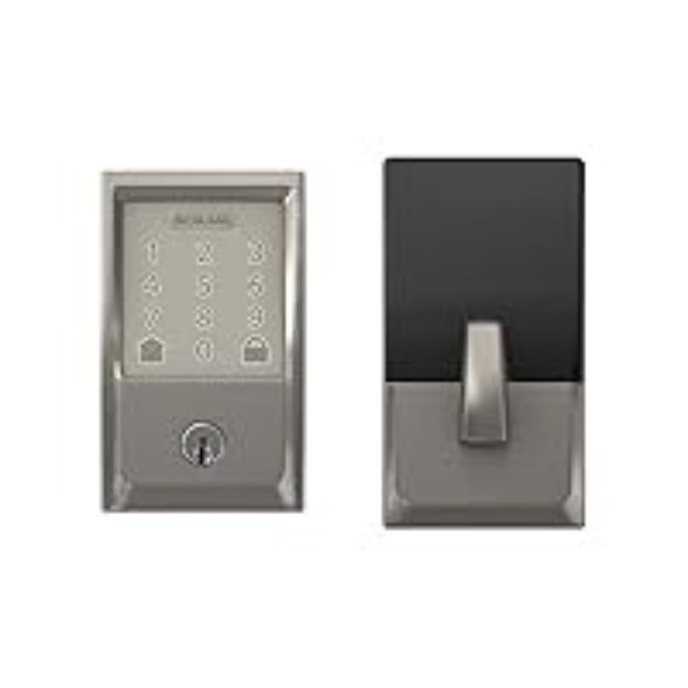 Schlage Encode Smart WiFi Deadbolt Lock for Front Door - Keyless Entry with App or Touchscreen - Works with Alexa, Hey Google, & Airbnb - Create Codes for Guests - Matte Black