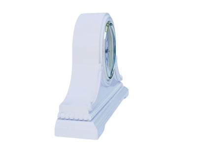 vmarketingsite Mantel Clocks, Battery Operated, Silent Wood Table Clock with Westminster Chimes On The Hour, Solid Wooden Shelf Chiming Mantle Clock, 9" x 16" x 3" (White - Roman Numerals)
