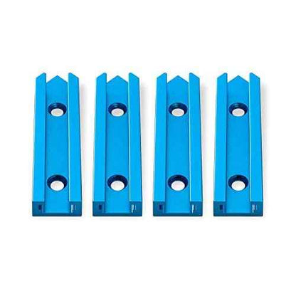 POWERTEC 71609-P4V 3" T-Track Intersection Kit with Predrilled Mounting Holes, 4 Sets, For Universal T track, T Track Accessories for Woodworking Jigs and Fixtures