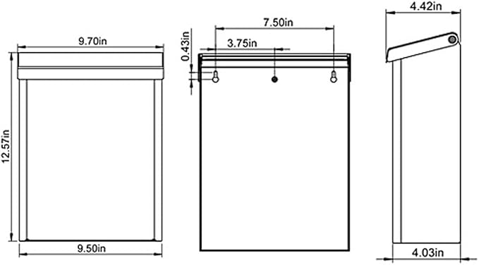 Architectural Mailboxes Designer Locking Wall Mount Mailbox, Bronze, Medium | Galvanized steel build with a concealed lock and key drop box and weather-resistant outdoor construction.