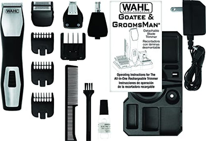 Wahl Lifeproof Rechargeable Trimmer No.09953-1601 for Beards/Mustache/Goatee with Self Sharpening Blades, 1.05 Pound