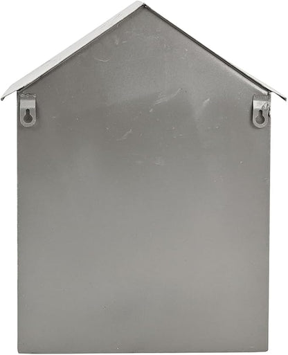 Vintage White Wall Mount Mailbox for Outside, Metal Post Box Decorative Antique Style Mail Drop Box for House Decor(White)