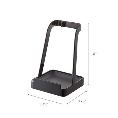 Yamazaki Home Tower Lid & Ladle Stand - Large, Kitchen Stand For Utensils, Lids, And Cookbooks, Heat-Resistant Kitchen Stand - Steel
