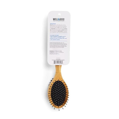Well & Good by Petco Bamboo Pin and Bristle Dog Brush for All Coats, Small