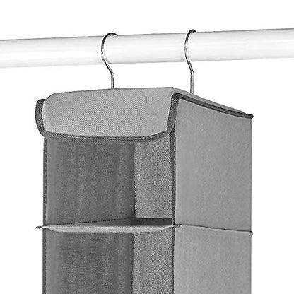 Whitmor Hanging Shoe Shelves - 8 Section - Closet Organizer - Grey