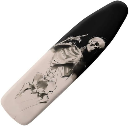 Black White Skull Ironing Board Cover 54x15 inches, Gothic Rock Skull