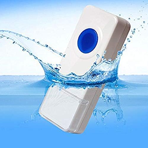 SadoTech Wireless Doorbell for Home - Battery Operated, 1000 Feet, Waterproof Door Bell w/LED Flash, 1 push button + 1 receiver, Waterproof White