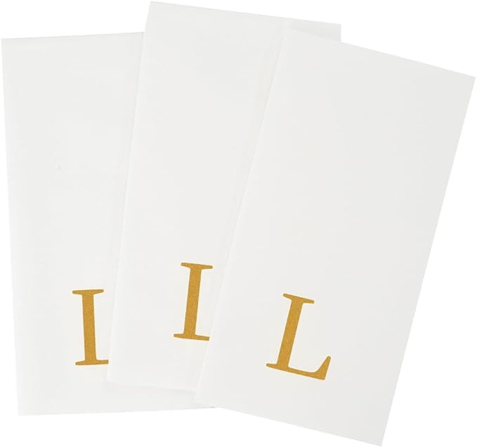Luxenap 15.8 X 7.9 Inch Linen-Feel Guest Towels, 2000 Lettered Hand Towels