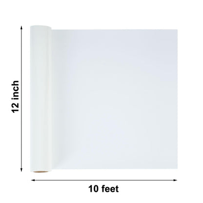 FUNKAKA Heat Transfer Vinyl Reflective White HTV Roll, 12" x 10ft Reflective Iron on Vinyl for All Cutter Machine, Reflective HTV Vinyl for T-Shirts Easy to Cut & Weed for Heat Vinyl DIY Design
