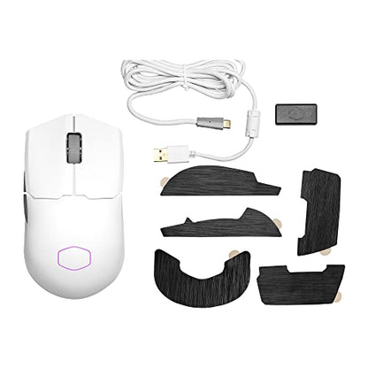 Cooler Master MM712 Wireless Gaming Mouse Black with Adjustable 19,000 DPI, 2.4GHz and Bluetooth , Ultraweave Cable, PTFE Feet, RGB Lighting and MasterPlus+ Software