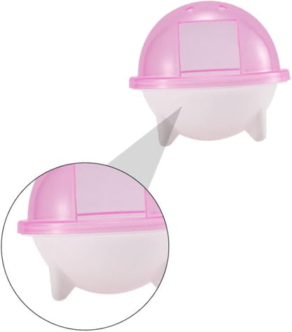Sosoport 3pcs Transparent Hamster Sand Bath Room Small Pet Bathroom Container for Hamsters Chinchillas and Gerbils Easy to Observe and Bright Colors for Bathing and Dust Bathing