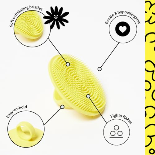 Boie USA Face Scrubber - Handheld Facial Tool, Deep Cleansing Exfoliating Facial Brush. Fights Acne with Gentle, Silicone-Like Bristles, Long Lasting, & Hypoallergenic (Blue)