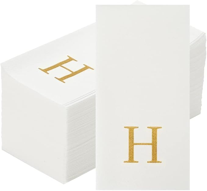 Luxenap 15.8 X 7.9 Inch Linen-Feel Guest Towels, 2000 Lettered Hand Towels