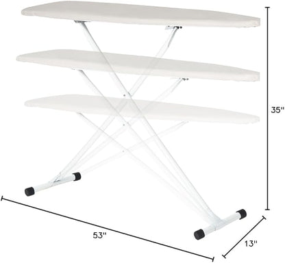 Full Size Ironing Board with Cover & Pad – USA-Made with Enhanced Grip Feet