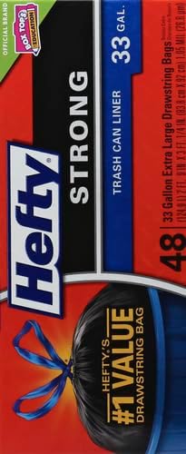 Hefty Strong Extra Large Trash Bags, 33 Gallon