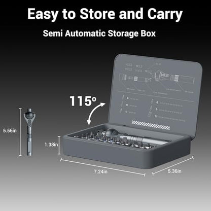 Upgraded Magnetic Screwdriver Set, 40 in 1 Ratchet Screwdriver Set with Detachable Ratchet Handle, 180¡Æ Ratchet Head Precision Repair Tool Kit for Electrical,Automotive,Bicycle,Furniture Model Repair