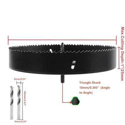 9.5-inch Hole Cutter with Drill Bit and Hex Wrench Drilling Holes Bi-Metal Hole Saw for Wood Plastic Drywall Thin Metal
