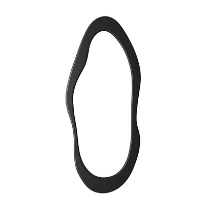 osemy 55"x 24" Irregular Wavy Full Length Mirror Black Wooden Framed Full Body Mirror Irregular Wall Mirrors Hanging for Bedroom Living Room Cloakroom