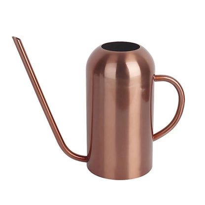 Watering Can Indoor Plants, 50 oz/1500 ml Metal Stainless Steel Watering Can Pot with Long Spout for Indoor House Plants Bonsai Outdoor Garden Flower Decorative(Copper) (Copper)