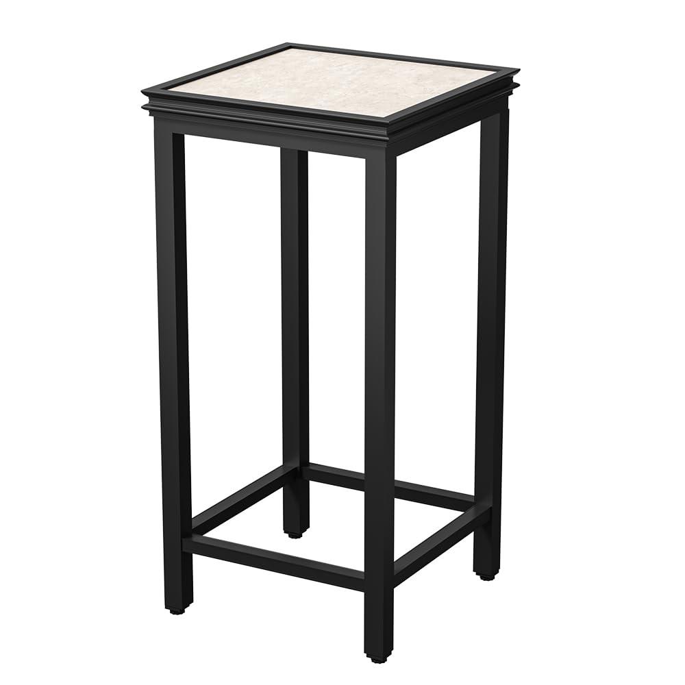 DHYGOTFUR Tall Plant Stand Indoor, Modern Black Aluminum Alloy Plant Shelf, Corner Flower Pot Holder Organizer for Living Room, Balcony, Patio, Garden (L11.8 x W11.8 x H31.5 inch)