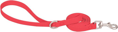 Ovale Waterproof Dog Collar Leash Combo Set, Durable and Easy to Clean, for Medium Dogs.(M, Red)