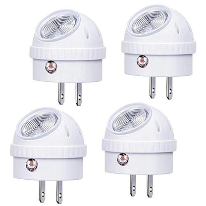 Emotionlite Plug-in Night Lights, Warm White LED Nightlight, 360° Rotation, Dusk to Dawn Sensor, Kids, Adult, Bedroom, Hallway, Bathroom,Kitchen, Stairways, Corridor, 6 Pack