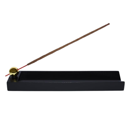 Ikibumi Black V-Shape Tray Wooden Incense Stick Holder