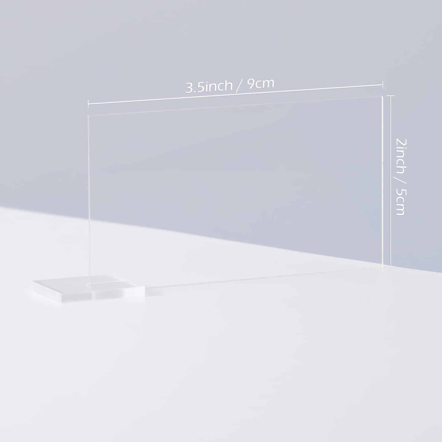 30 Pcs Clear Acrylic Place Cards with Holders, DIY Blank Clear Rectangle Acrylic Name Place Cards, Standing Wedding Guest Names Escort Cards for Wedding Party Dinner Table Setting