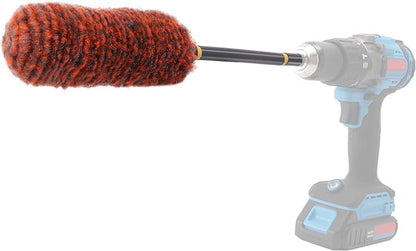 SPTA 1 Pc Soft Microfiber Extended Reach Rim Drill Wheel Brush, Microfibre