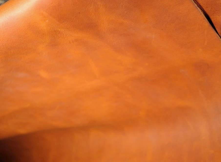 The Tannery Finished Full Grain Buffalo Genuine Leather Hides Crafts | Home Decor Leather Crafts Tooling Sewing Hobby Workshop Crafting Leather Hides Bourbon Brown 12x12