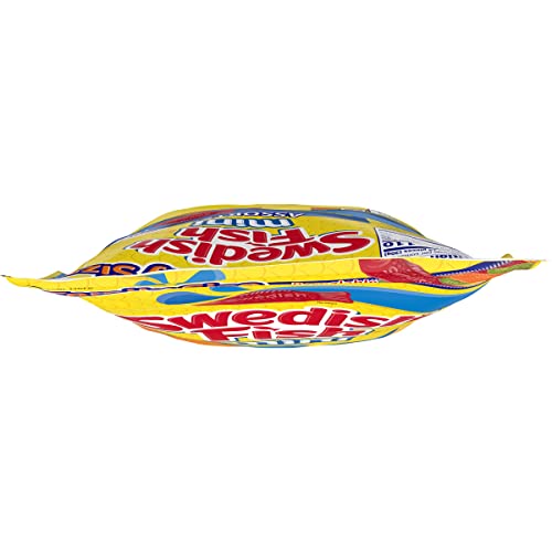 SWEDISH FISH Mini Assorted Soft & Chewy Candy, Family Size, Bulk Candy, 1.8 lb