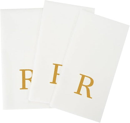 Luxenap 15.8 X 7.9 Inch Linen-Feel Guest Towels, 50 Lettered Hand Towels