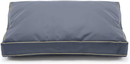 Dog Bed Cover,Waterproof Tough Plastic DIY Pet Bed Cover,Non Stick Hair Easy to Clean Rectangular Fillable Dog Bed Covers with Zipper(Dark Grey,41''L x 27" W x 4" Th,Cover Only)