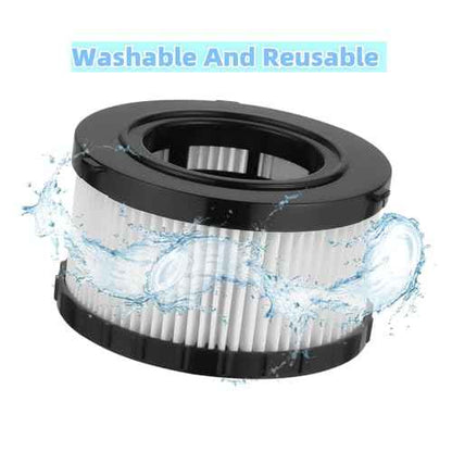 (3pk) DC5151H DCV517 HEPA Filter Replacement Compatible with DEWALT DC515 Wet Dry Vacuum, Includes 1 Cleaning Brushes, Washable and Reusable