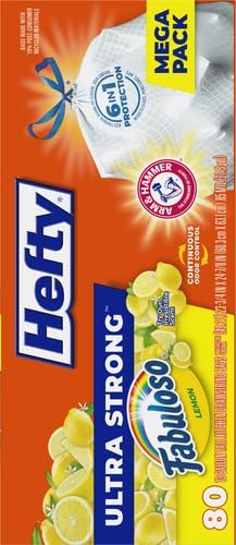 Hefty Ultra Strong 13 Gallon Trash Bags, Tall Kitchen Trash Bags 13 Gallon Size