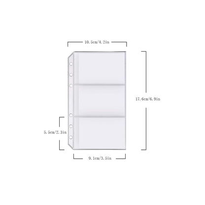 Zelten Business Card Holder PP Cover Round Ring Binder Namecard Organizer for Men & Women, Credit Card Binder File, 5 Color Index Tabs, 90 Pockets/180 Card Capacity(A6 Card Holder, White)