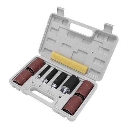 2-1/2¡¯¡¯Sanding Drum and Sleeves Set with 1/4¡¯¡¯, 1/8¡¯¡¯Shank and Rubber Eraser, Drill Sanding Kit for Sanding Polishing Multiple Materials Wood Fiberglass Metal, 80, 120 Grit-21PCS