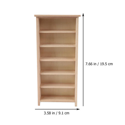 Homoyoyo Doll House Model Doll Storage Cabinet 1 12 Scale Wooden Bookshelf Miniature Wood Furniture Wood Decor Mini Furniture Doll House Furniture Small Wooden Bookshelf Mini House Supply (Pack of 2)