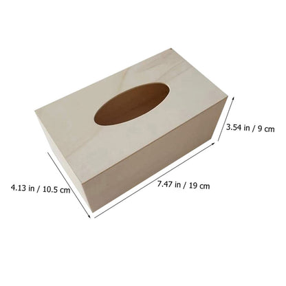 6pcs Box DIY Tissue Box Tissue Holder for Craft Paper Towel Dispenser Blank Wood Blank Crafting
