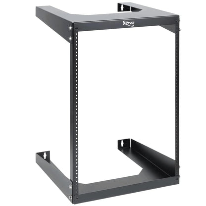 ICC 15U Wall Mount 19″ Open Frame Server Rack – 18″ Deep Cold-Rolled Steel, 125 lb Load Capacity – Network Rack for Patch Panels, Switches, AV, IT & Telecom Equipment Installations
