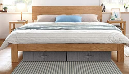 iwill CREATE PRO Folding Washable Dustproof Under bed Storage Bins with Lids, Underbed Storage Containers for Closet, Wardrobe Clothes, Blanket, Duvets, Sweaters Organizer, Dark Gray, Pack of 3