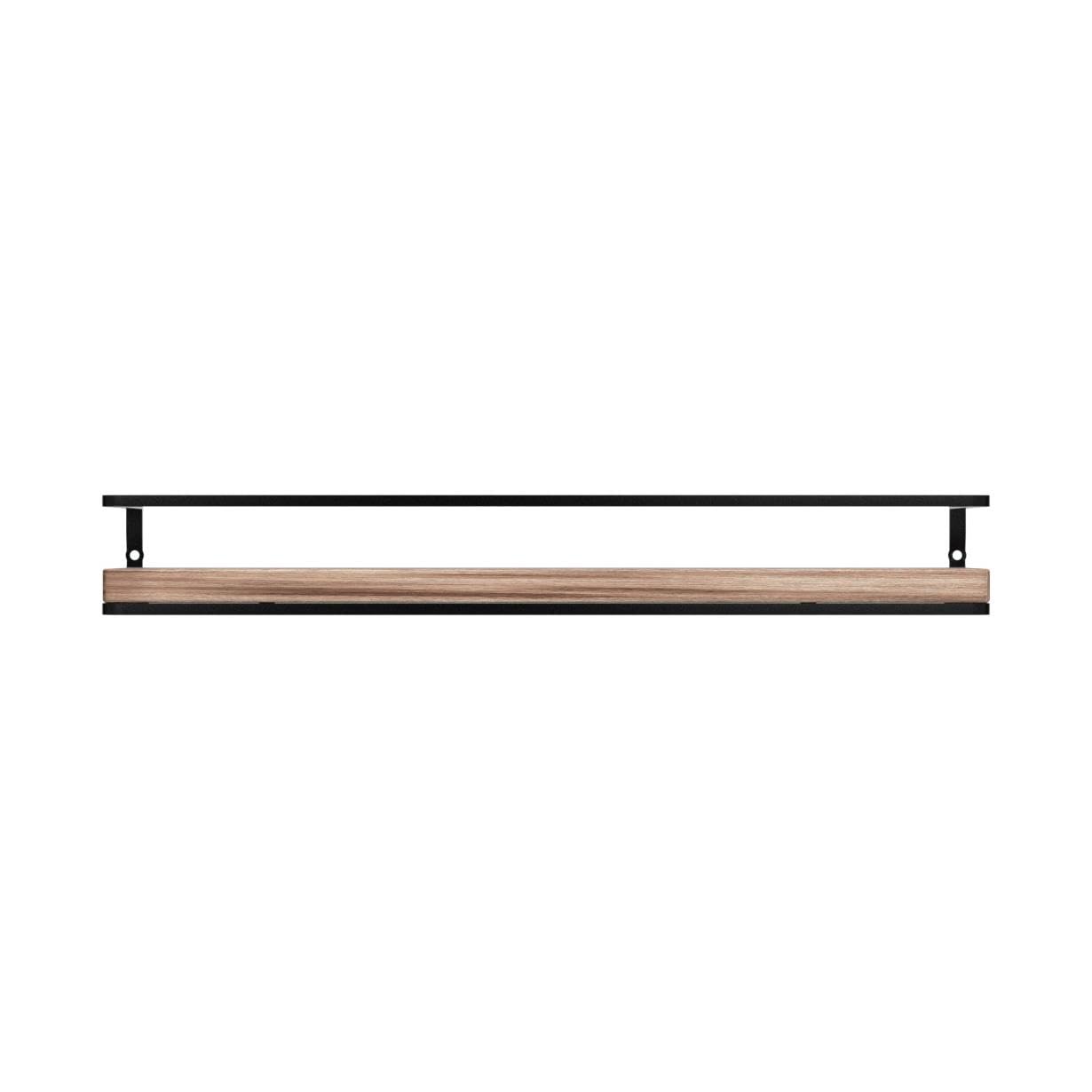 Meangood Floating Shelves Wall Mounted Set of 2, Rustic Wood Wall Storage Shelves for Bedroom,Living Room,Bathroom, Kitchen Torched Wood