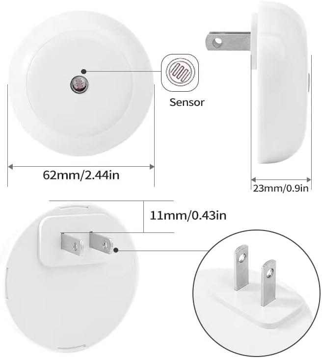 2-Pack Automatic Adults & Kids Night Lights Plug into Wall I Cozy Home Decor Led Wall Lights Bedroom Ambient Lighting I Dusk to Dawn Sensor Bathroom Night Light Kids Bathroom Lights, Bedroom Lights