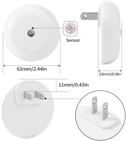 2-Pack Automatic Adults & Kids Night Lights Plug into Wall I Cozy Home Decor Led Wall Lights Bedroom Ambient Lighting I Dusk to Dawn Sensor Bathroom Night Light Kids Bathroom Lights, Bedroom Lights