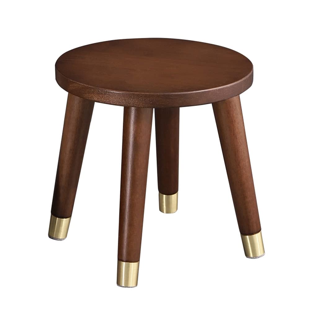 Natural and Co. Wooden Stool Round Step Stool 10 Inch Plant Stands Detachable Legs Vanity Stool Bench