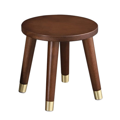 Natural and Co. Wooden Stool Round Step Stool 10 Inch Plant Stands Detachable Legs Vanity Stool Bench